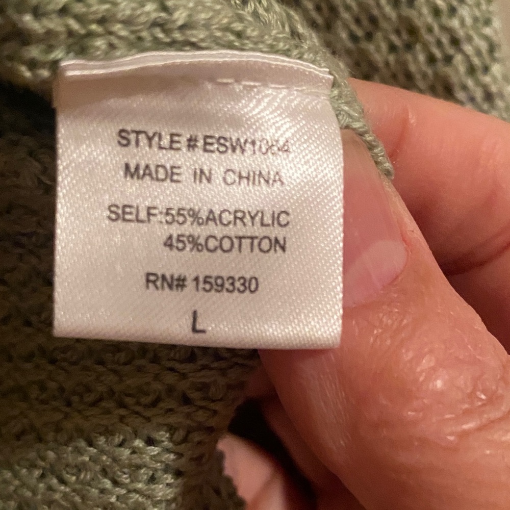 Sage Heyson Waffle Knit Pullover with Buttons - Picture 3 of 10